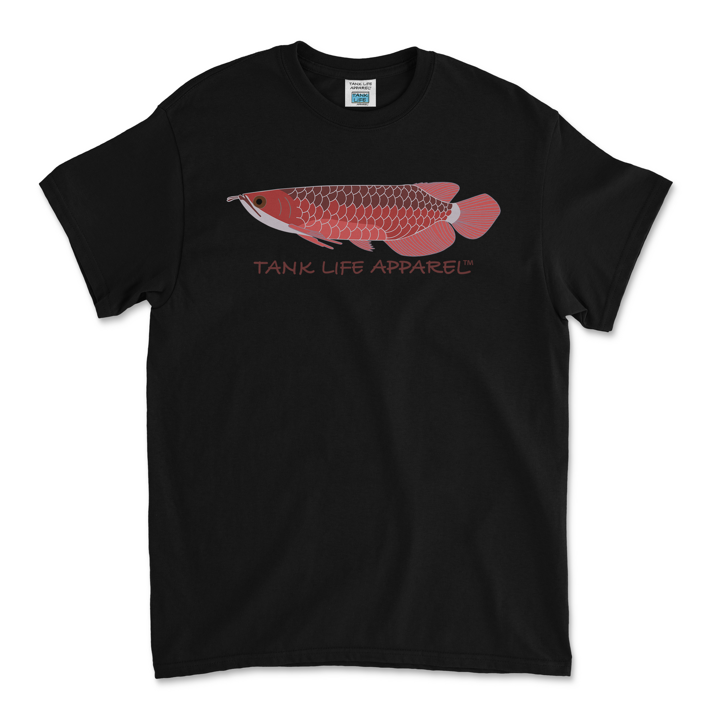 Tank Life Apparel red asian arowana design on a youth tee