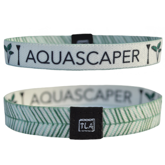 Tank Life Apparel Aquascaper bracelet featuring aquascaping tools and plants.
