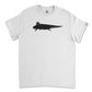 The Tank Life Apparel Axolotl Silhouette design on a classic tee with our custom TLA sleeve label 