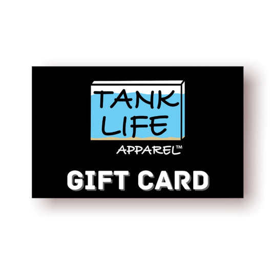 Tank life apparel gift card certificate for fish aquarium and reptile keepers