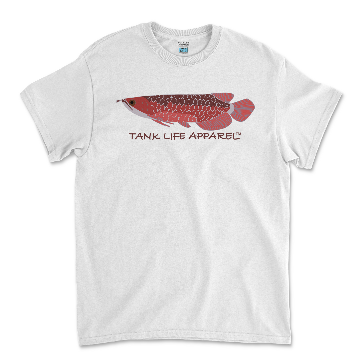 Tank Life Apparel red asian arowana design on a youth tee