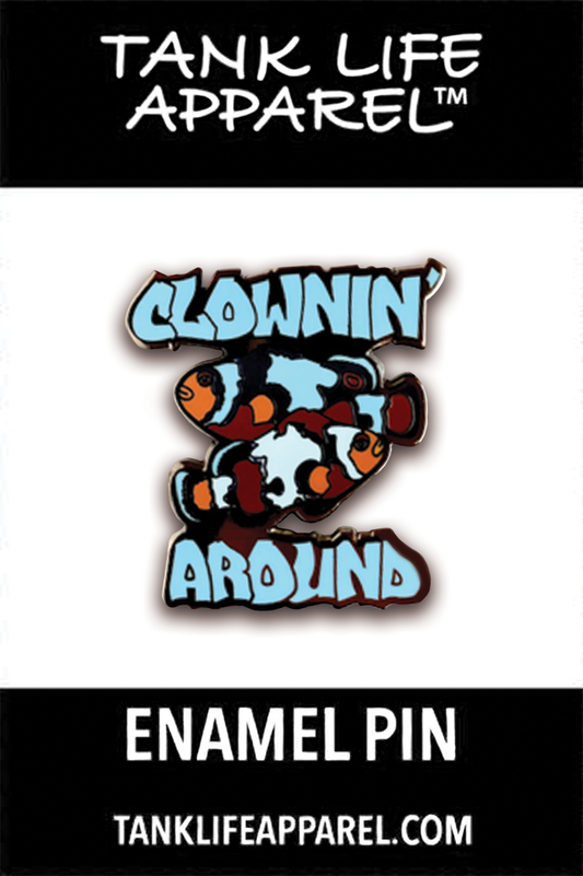 "Clownin' Around" clown fish hard enamel pin Tank Life Apparel